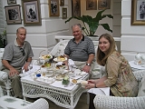 Dad, George, and I at the Oriental Hotel